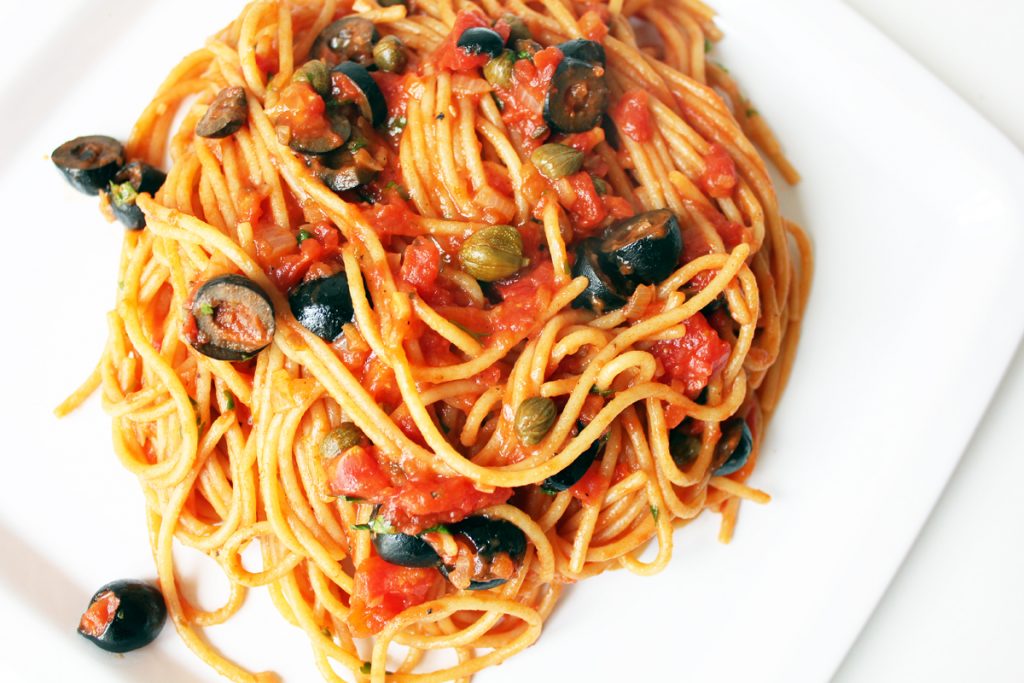 Vegan Spaghetti Alla Puttanesca - Cheap And Cheerful Cooking
