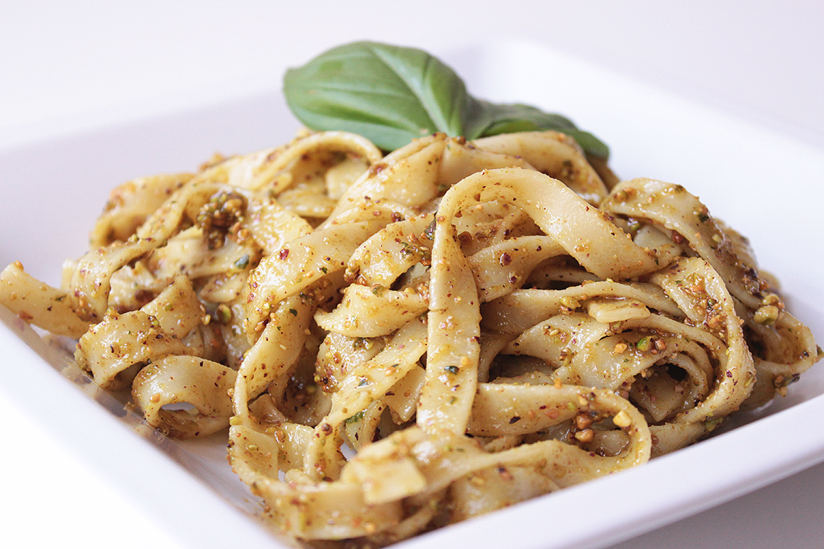 Pappardelle with Pistachio Pesto