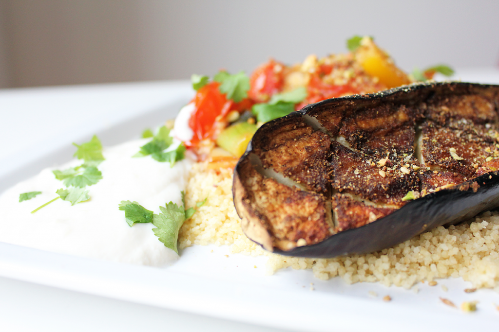 Marokkanisches Gemüse-Couscous mit gebackener Aubergine - Cheap And ...