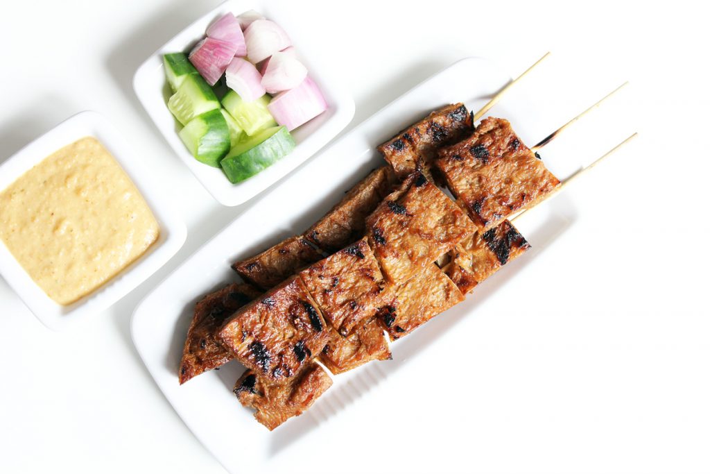 Vegan Satay With Peanut Sauce Authentic Indonesian Cheap And