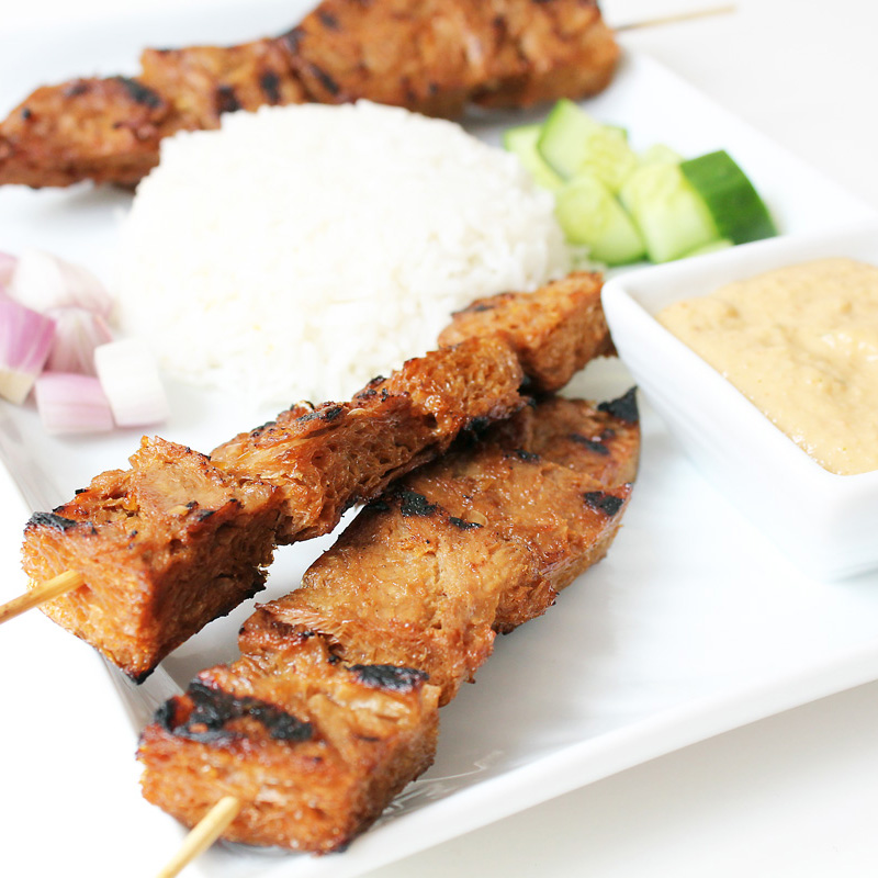 Vegan Satay With Peanut Sauce Authentic Indonesian Cheap And