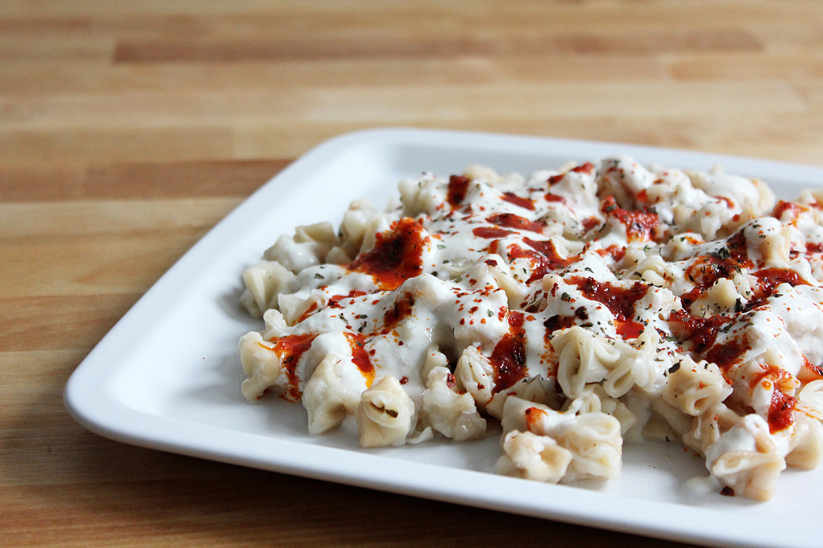 Vegan Manti With Yogurt Sauce