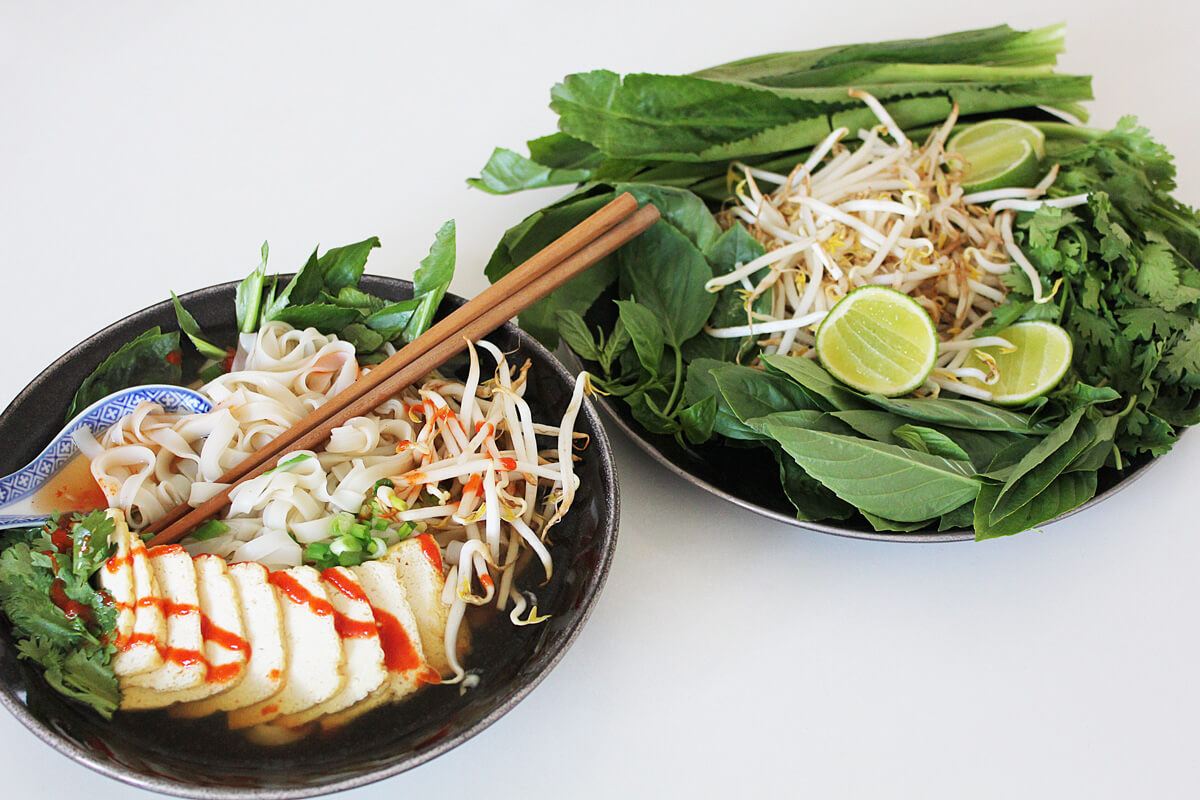 Vegan Pho - Vietnamese Rice Noodle Soup