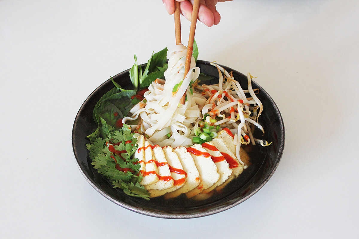 Vegan Pho - Vietnamese Rice Noodle Soup