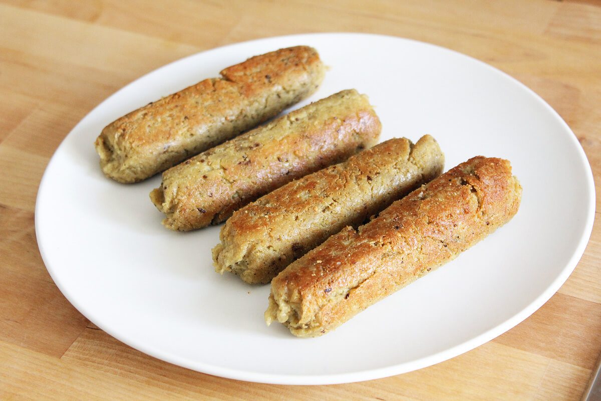 Homemade Vegan Brats