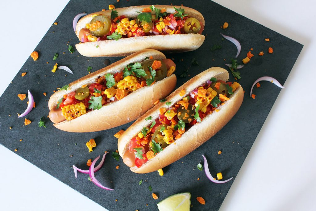 Mexican Hot Dogs (Vegan) - Cheap And Cheerful Cooking
