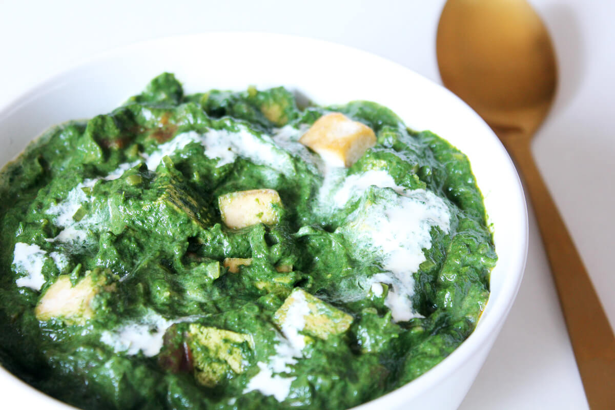 Palak Tofu – Indian Spinach Curry With Tofu