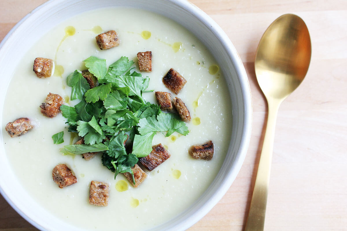 Parsnip Soup With Ginger & Coconut Milk