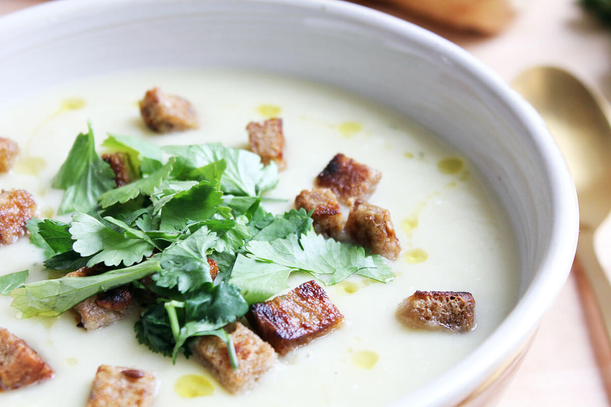 Parsnip Soup With Ginger & Coconut Milk