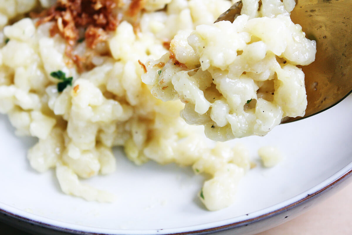 Simple Vegan Cheese Spaetzle