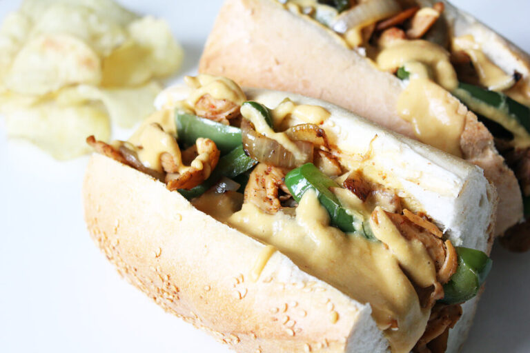 Vegan Philly Cheesesteak Sandwich