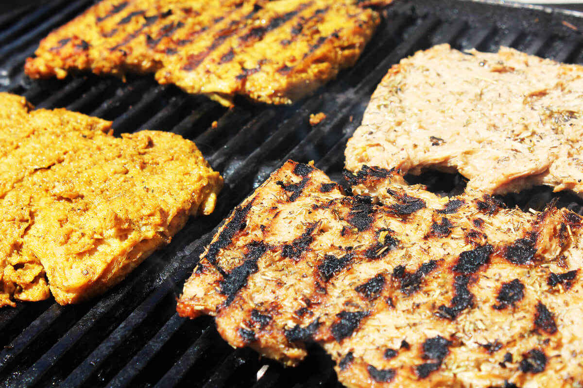 Vegan Grilled Soy Steaks with 3 Marinades