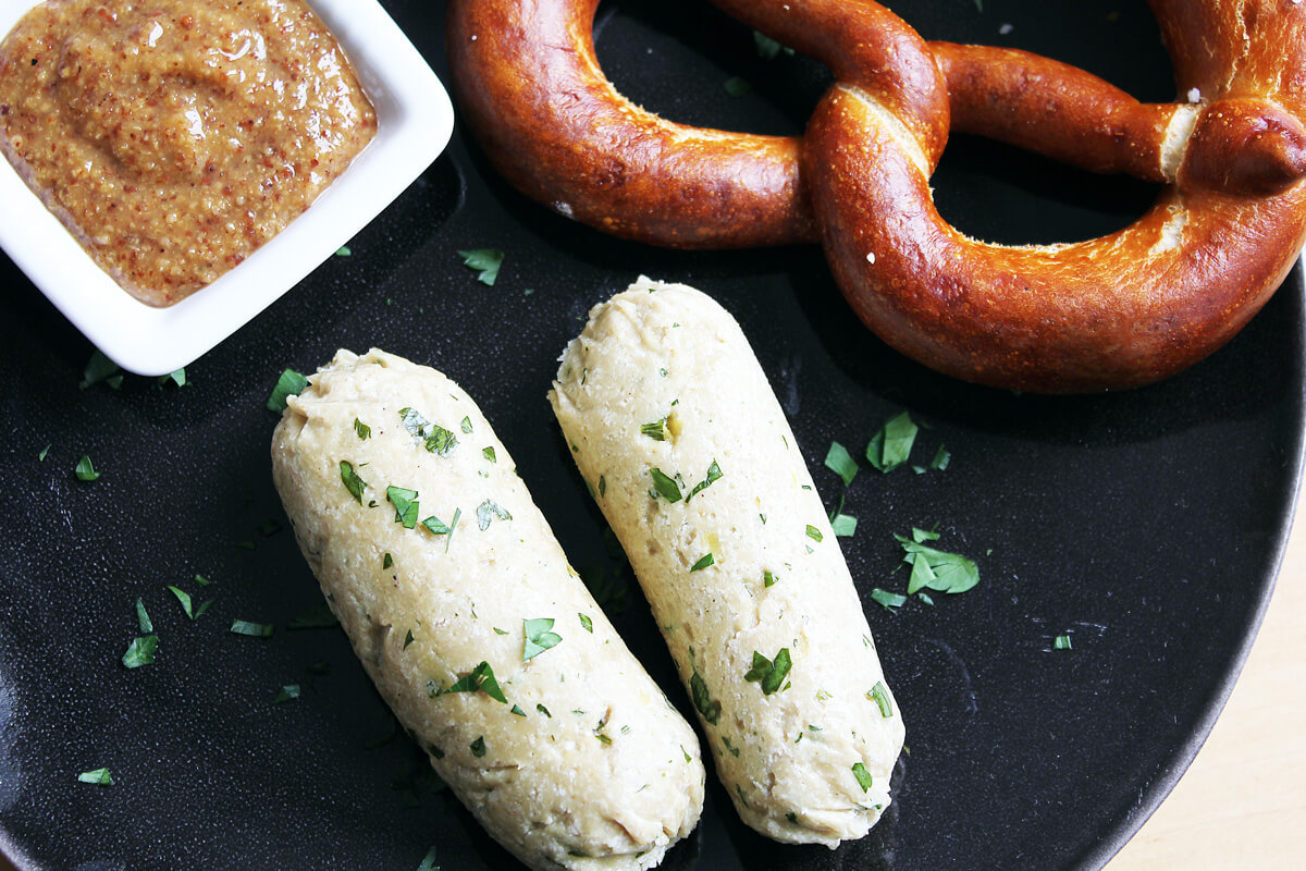 Vegan Weisswurst (Bavarian White Sausage)