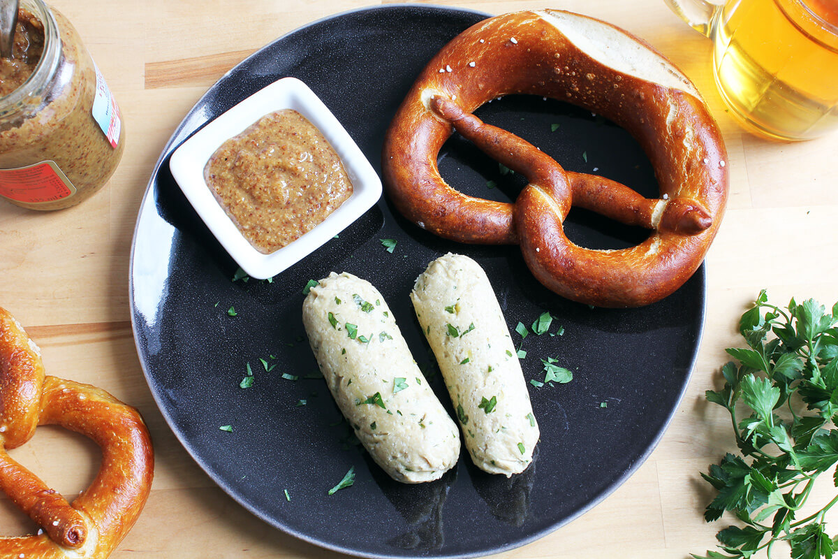 Vegan Weisswurst (Bavarian White Sausage)