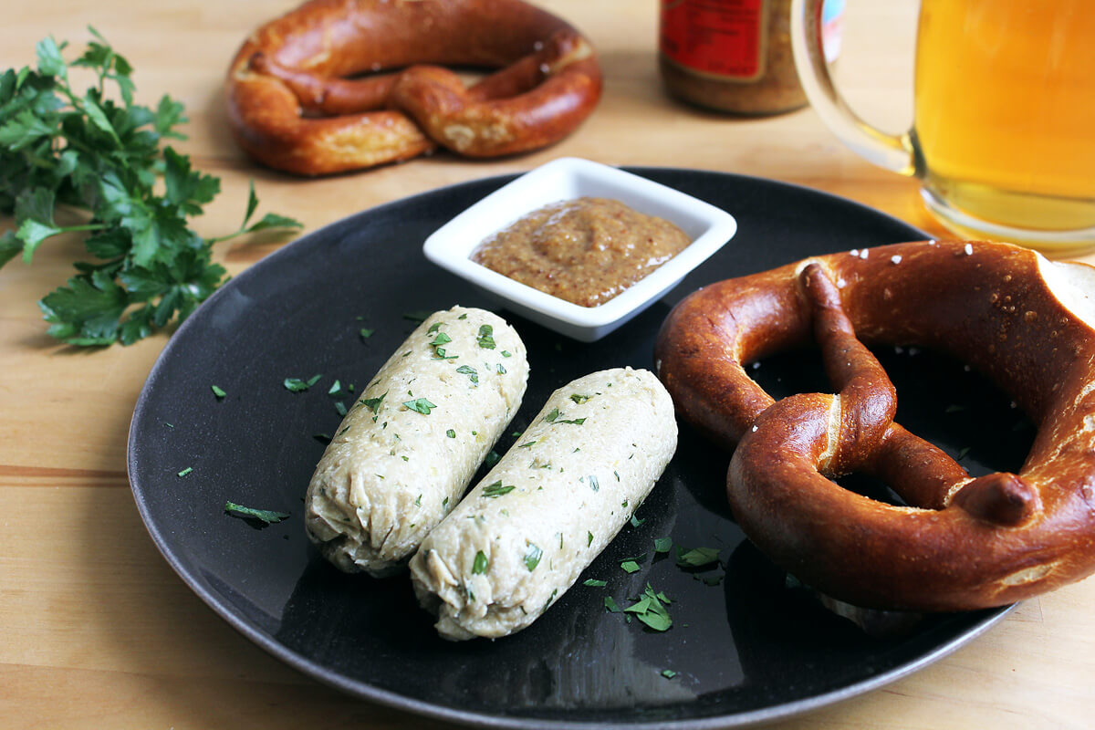 Vegan Weisswurst (Bavarian White Sausage)