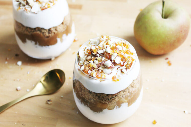 Vegan Baked Apple Tiramisu In A Glass