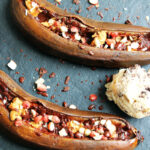 Grilled Banana with Peanut & Chocolate