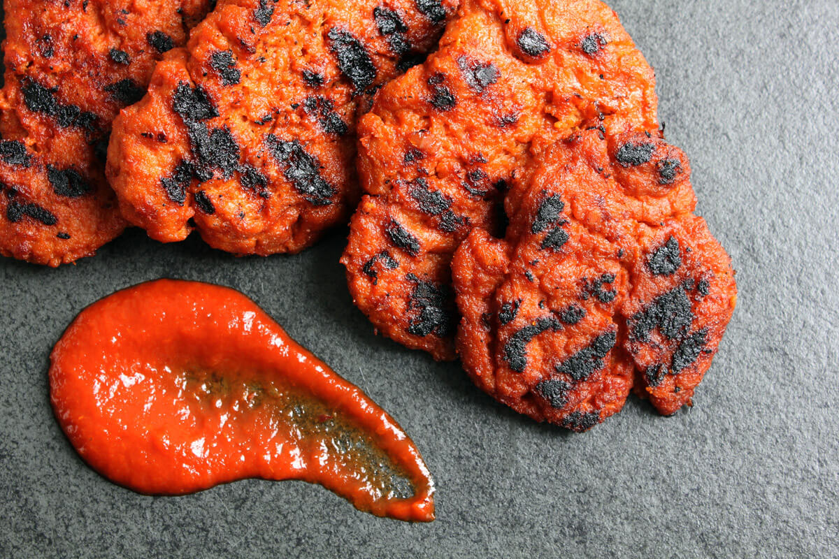 Vegan Seitan BBQ Steaks with Sauce