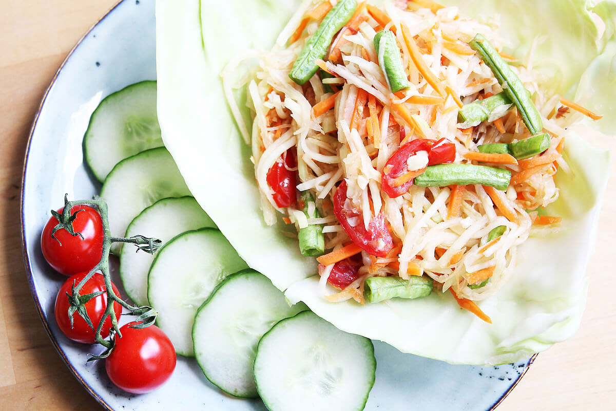 Thai Style Kohlrabi Salad (Som Tam)