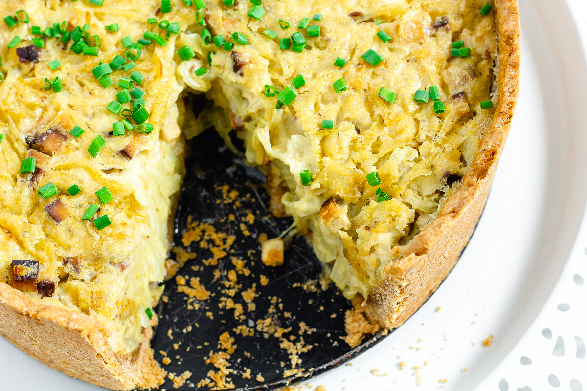 Vegan Onion Cake (Quiche Lorraine)