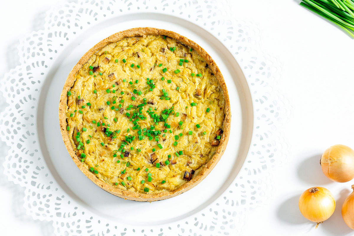 Vegan Onion Cake (Quiche Lorraine)