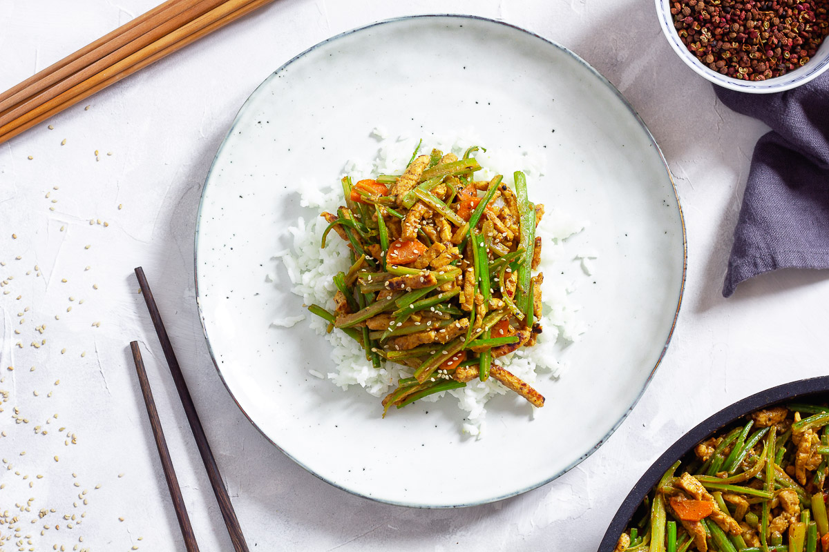 Pan Fried Tempeh with Ginger Soy Sauce - Plant-Based on a Budget