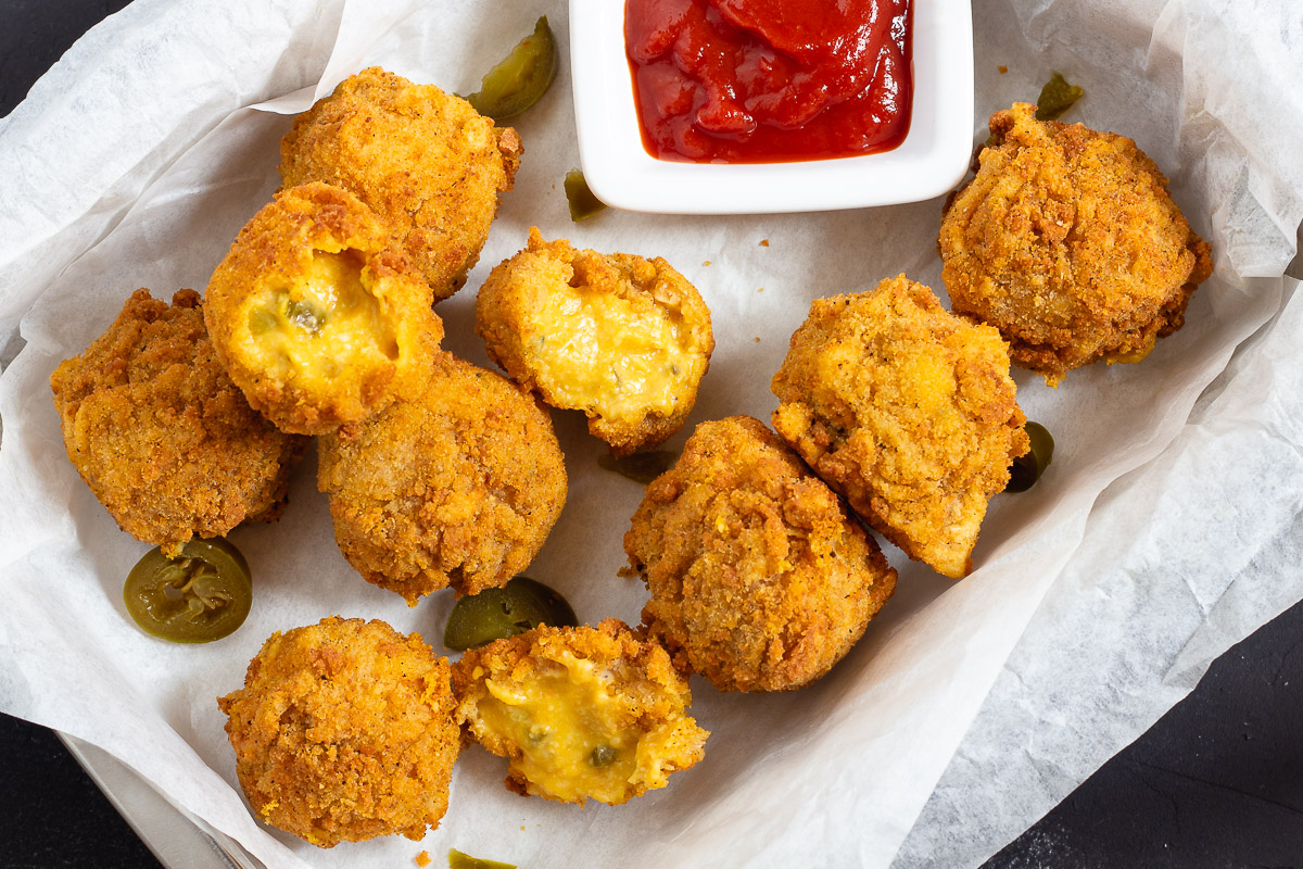 Vegan Chili Cheese Nuggets - Cheap And Cheerful Cooking