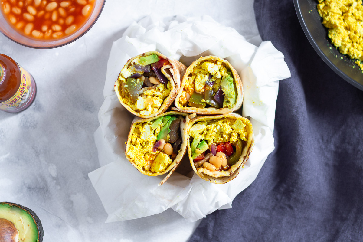 Veganer Frühstücks-Burrito