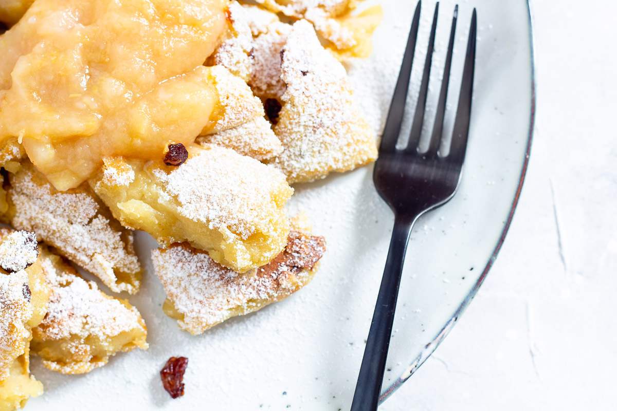 Vegan Kaiserschmarrn with Apple Sauce