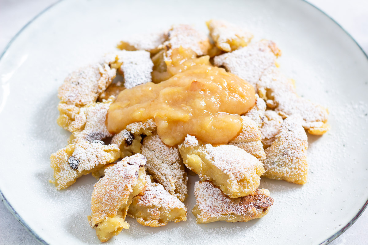 Vegan Kaiserschmarrn with Apple Sauce