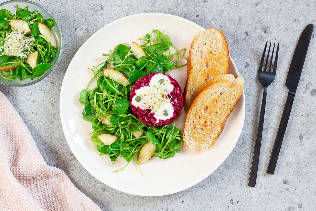 Beet Tartare with Miner’s Lettuce