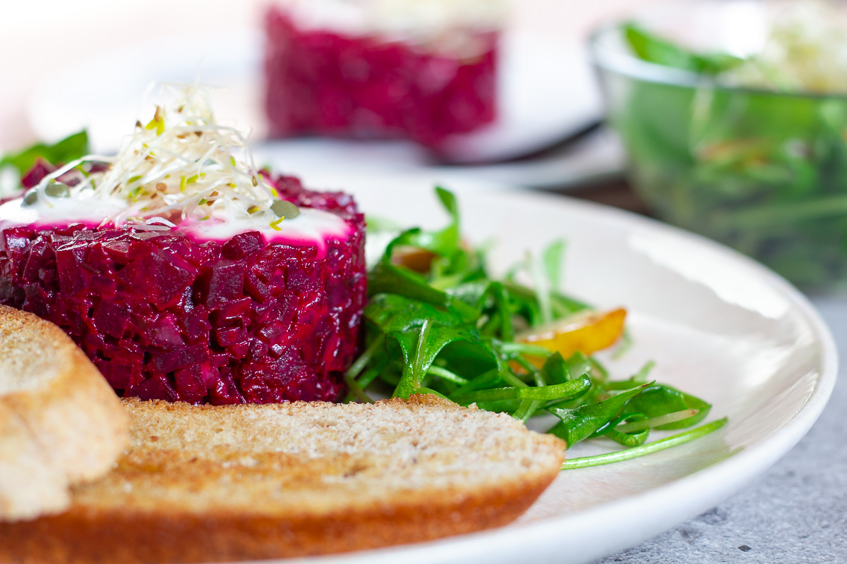 Beet Tartare with Miner’s Lettuce