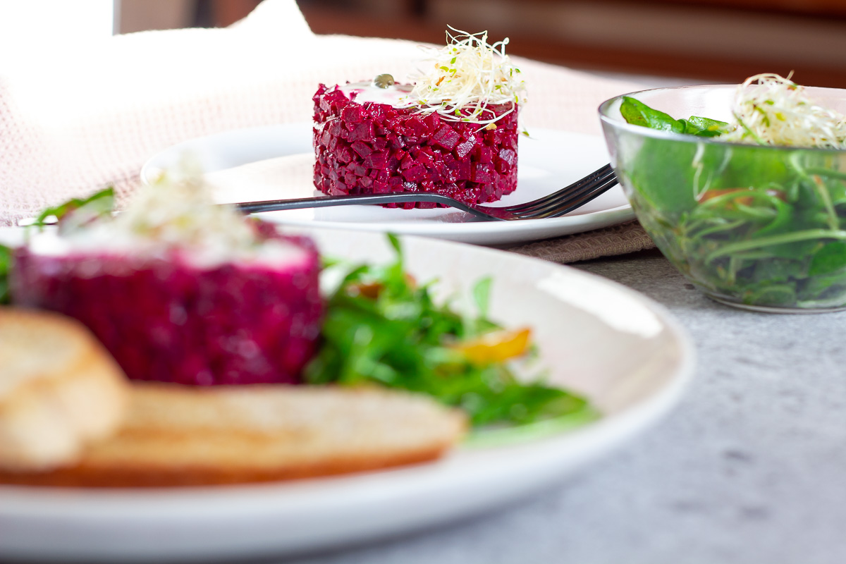 Beet Tartare with Miner’s Lettuce