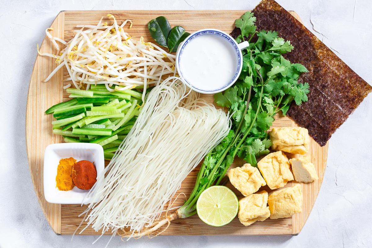 Vegan Curry Laksa - Malaysian Noodle Soup