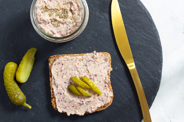 Vegan Liver Sausage Spread with Beans and Smoked Tofu