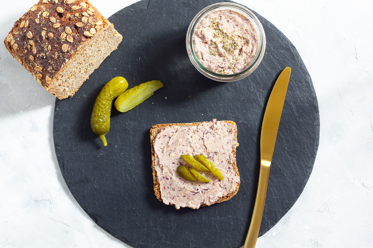 Vegan Liver Sausage Spread with Beans and Smoked Tofu