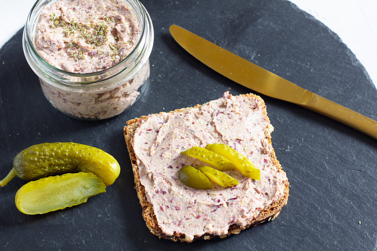 Vegan Liver Sausage Spread with Beans and Smoked Tofu