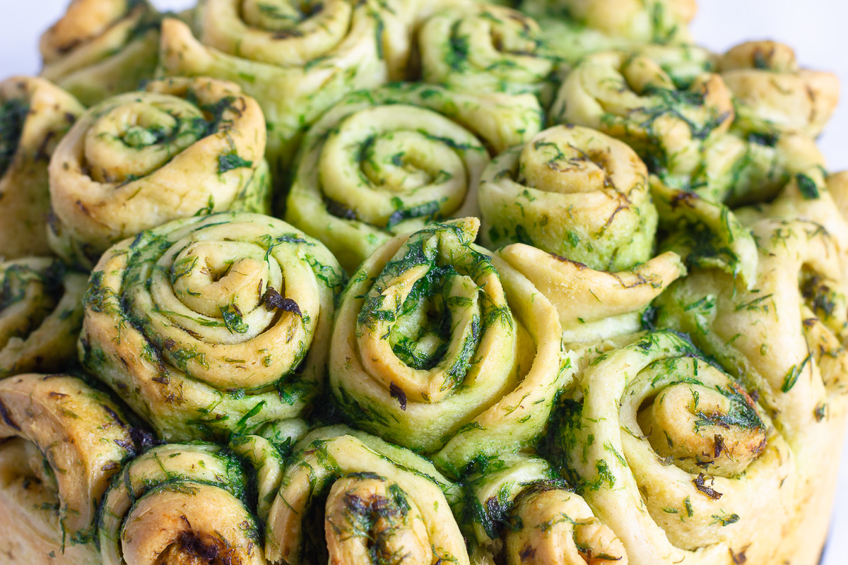 Vegan Wild Garlic Pull Apart Bread