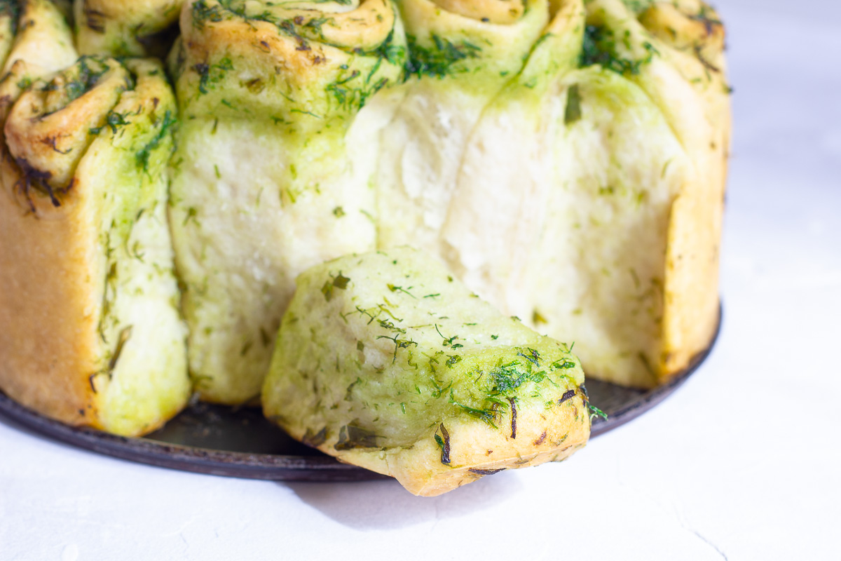 Vegan Wild Garlic Pull Apart Bread