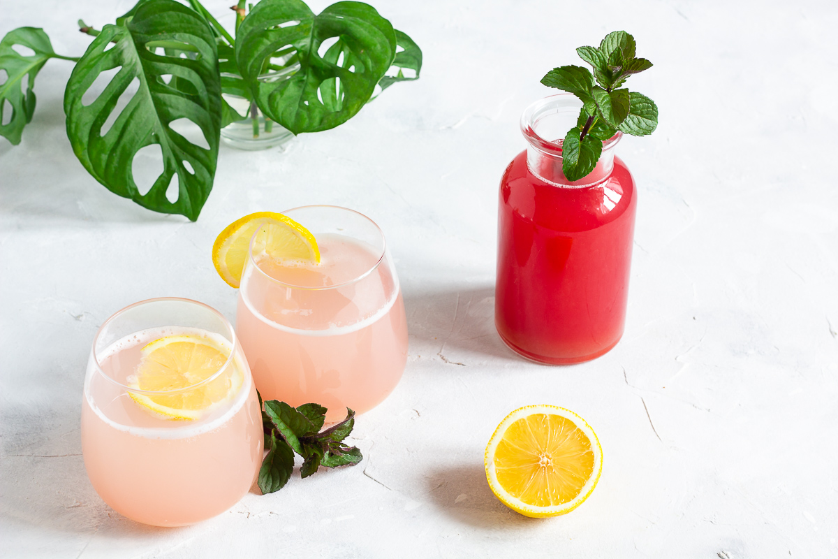 Rhubarb Syrup & Lemonade