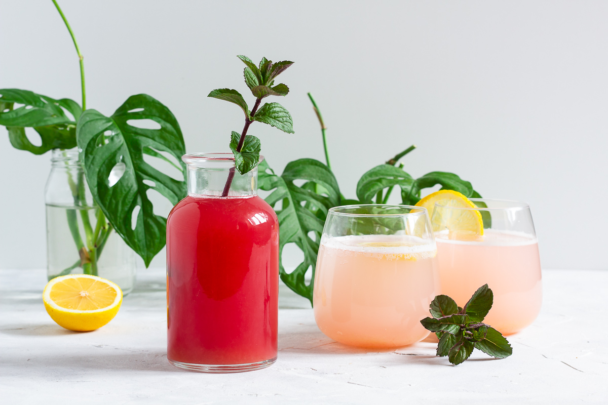 Rhubarb Syrup & Lemonade