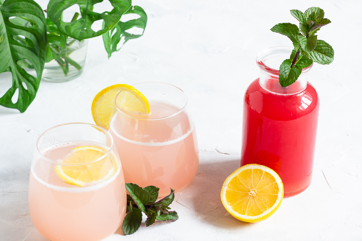 Rhubarb Syrup & Lemonade