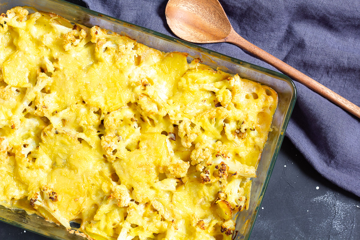 Vegan Cauliflower Casserole with Potatoes