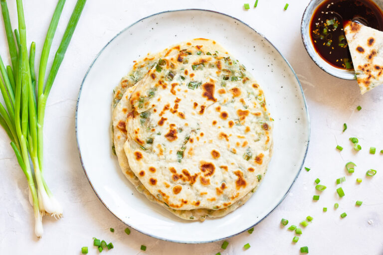 Chinesische Frühlingszwiebel Pancakes