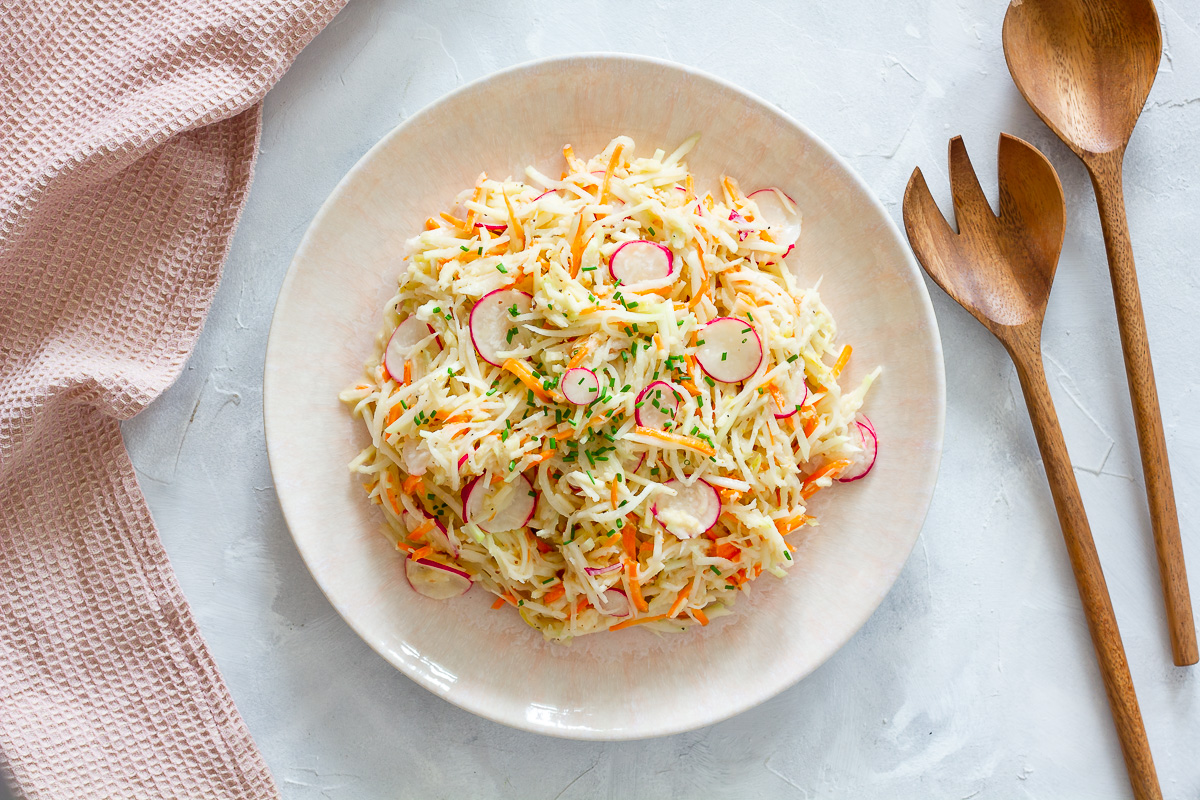 Veganer Kohlrabi Slaw