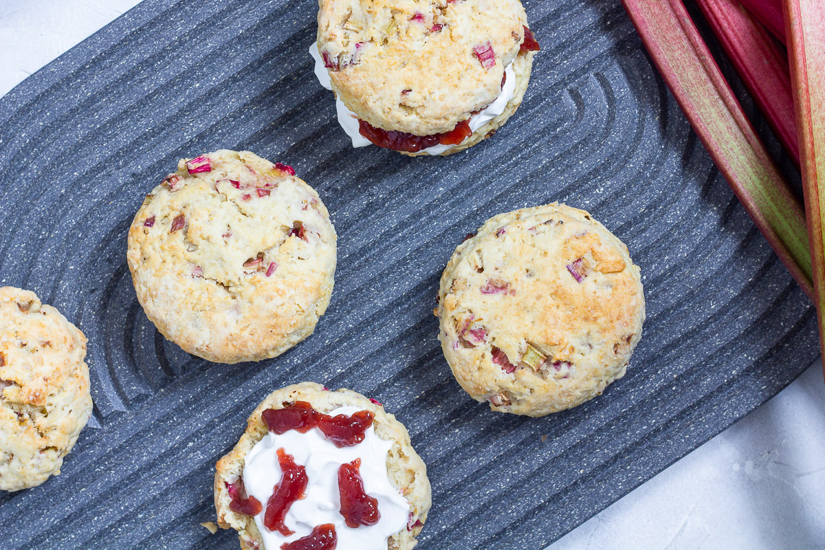 Vegan Rhubarb Scones