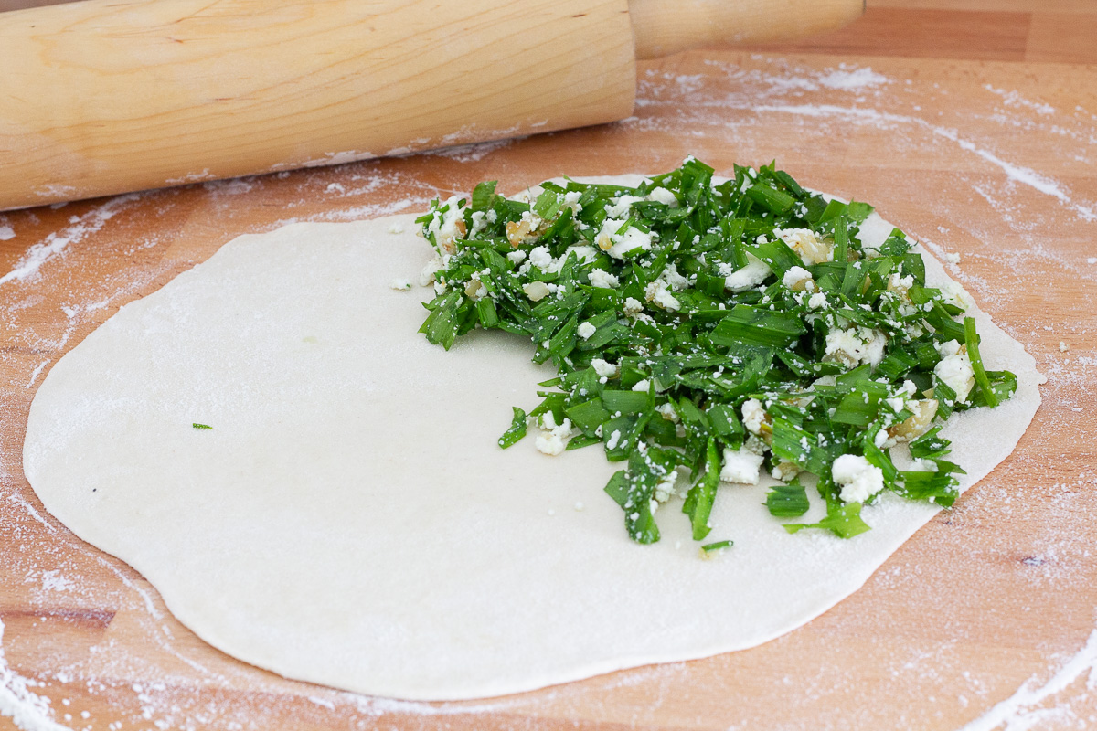 Vegan Wild Garlic Gozleme