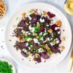 Vegan Beetroot Lentil Salad with Feta