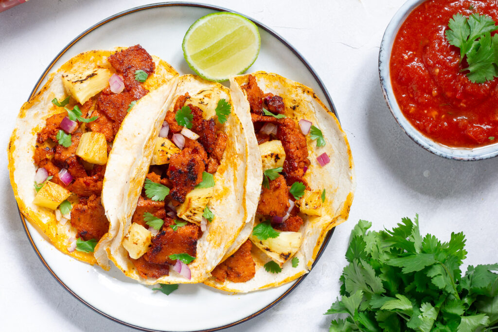 Vegan Tacos al Pastor - Cheap And Cheerful Cooking