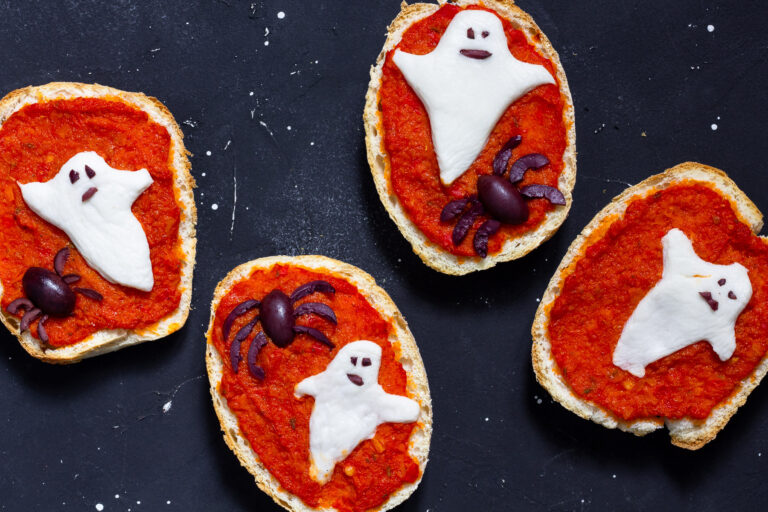 Vegan Ghost Pizza Rolls